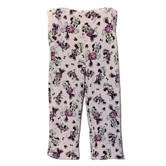 3/$20 Disney Minnie Mouse Fleece Pajama Pants Lounge Winter Pull On Straight Leg - Picture 1 of 7